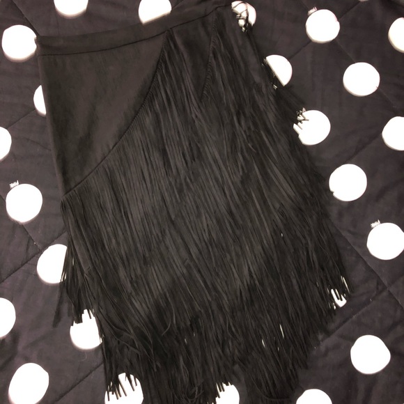 Zara suede fringe skirt size XS - Picture 6 of 8